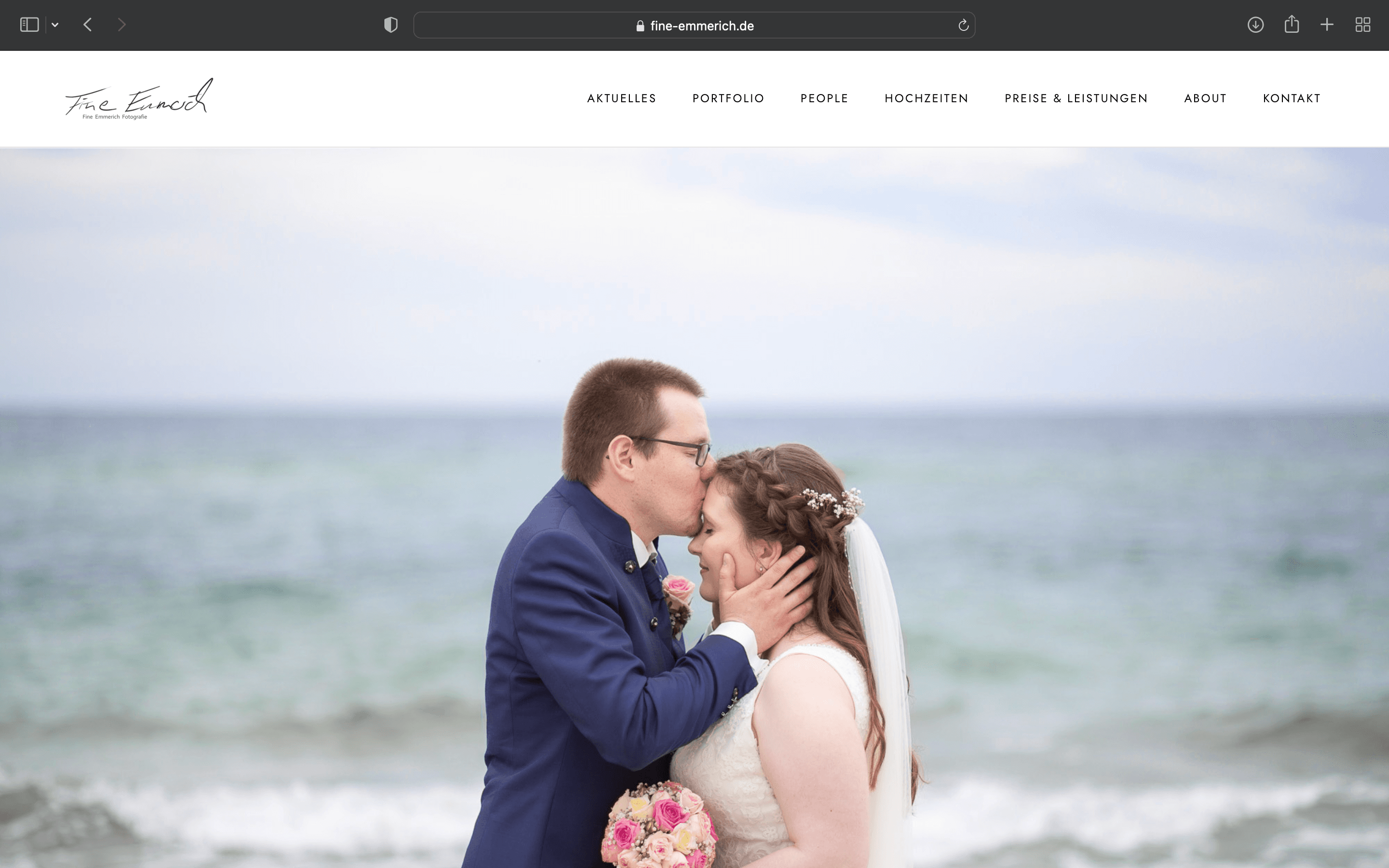 Startseite der Fine Emmerich Fotografie Website